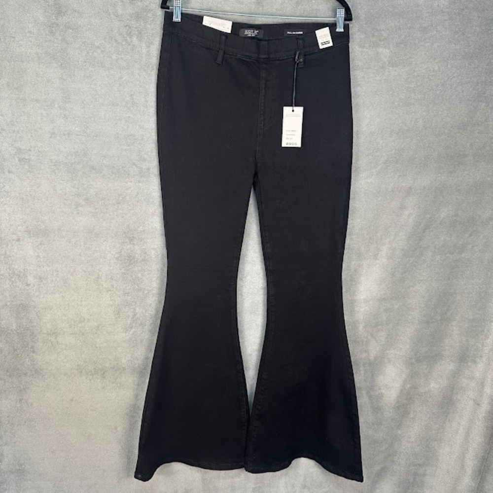 Judy Blue Jeans Womens 13/31 Black Pullon Super Flare High Waist Stretch Comfort
